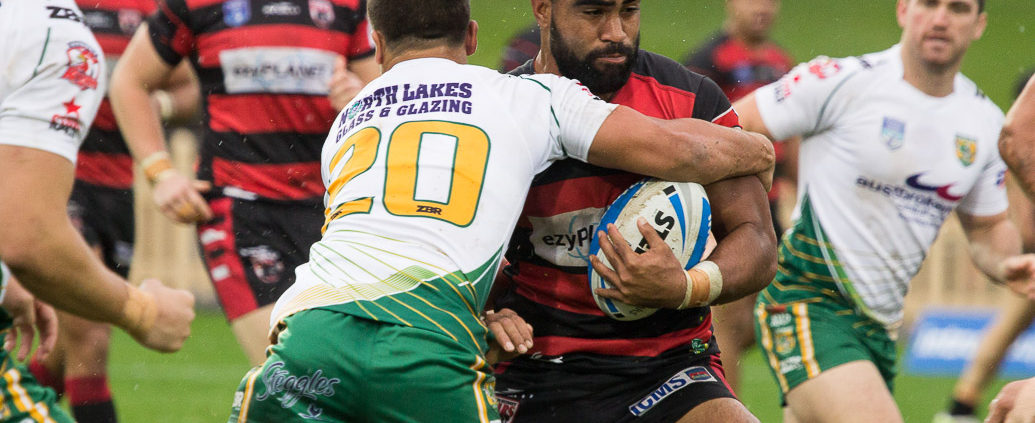 North Sydney's Tautalatasi Tasi had a try held up in the first half of the NRL trial between The Rabbitohs & Sea Eagles