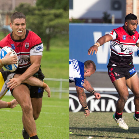 Image: Forward Cheyne Whitelaw & and Norths Tautalatasi Tasi, have been named in the New South Wales Intrust Super Premiership Residents side.