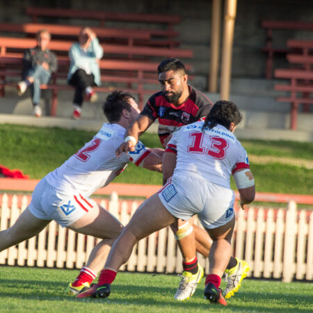 Image: Norths centre Tautalatasi Tasi faces the Cutters defense - Intrust Super Premiership - Round 23 - 2016 - North Sydney Bears V Illawarra Cutters