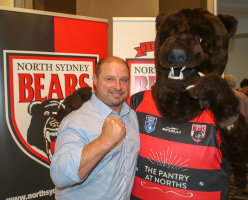 Mark Richie (from Phat Sourcing) with Barney the Bear.