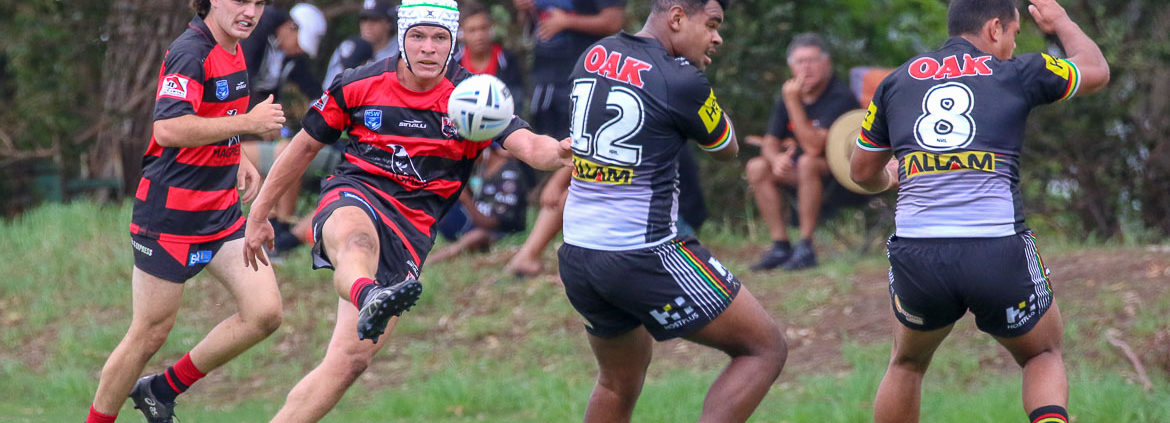 Image: Ezra Gibson gets the kick off - SG Ball Cup [U18] | Round 4 | North Sydney Vs Penrith Panthers | TG Milner Field | 4/03/2018. Photo Steve Little.